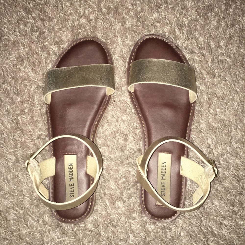 steve madden gold strappy sandals